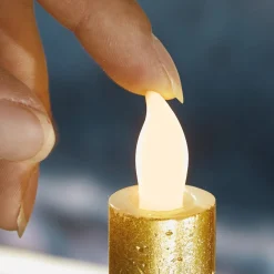 2 bougies dorées