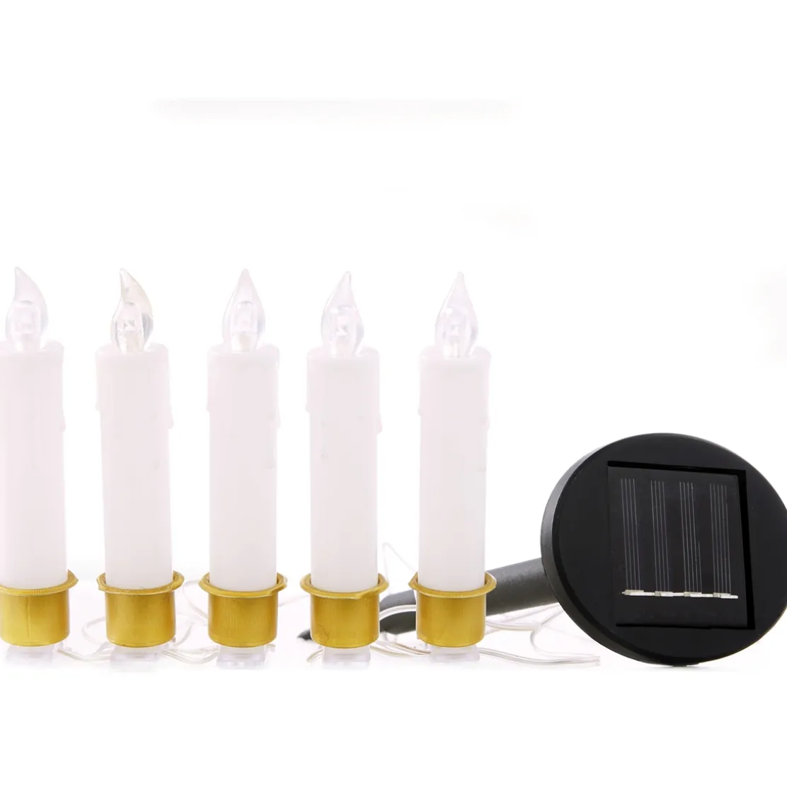 5 bougies LED extérieures
