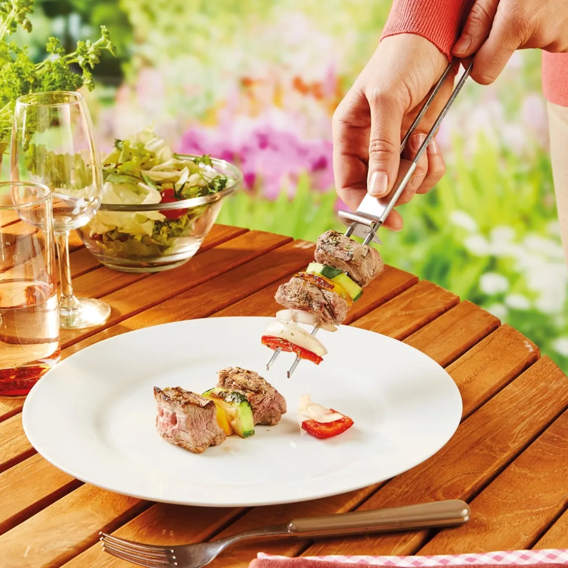 4 brochettes à coulisse