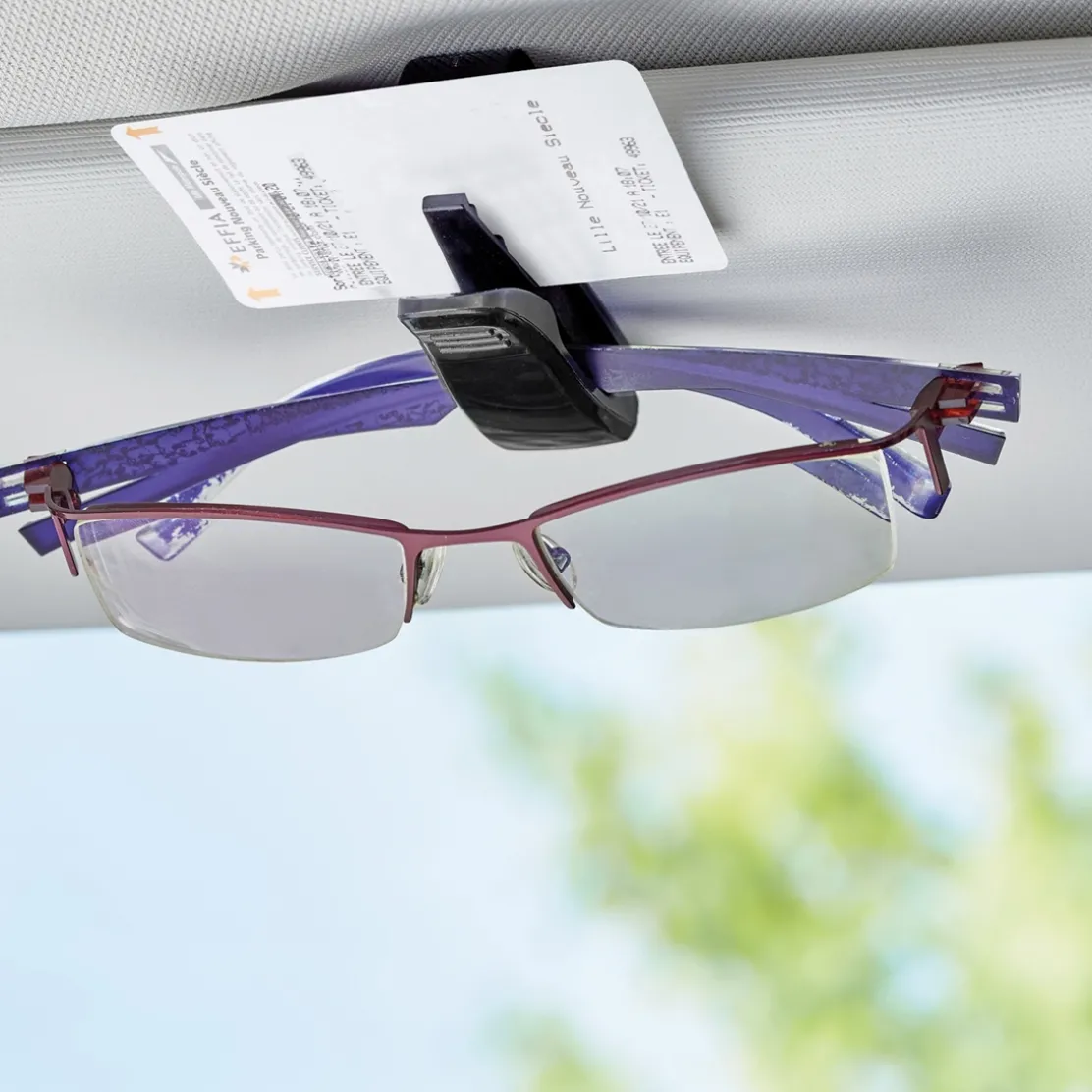 2 clips lunettes pare-soleil