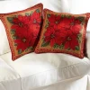 2 housses poinsettia