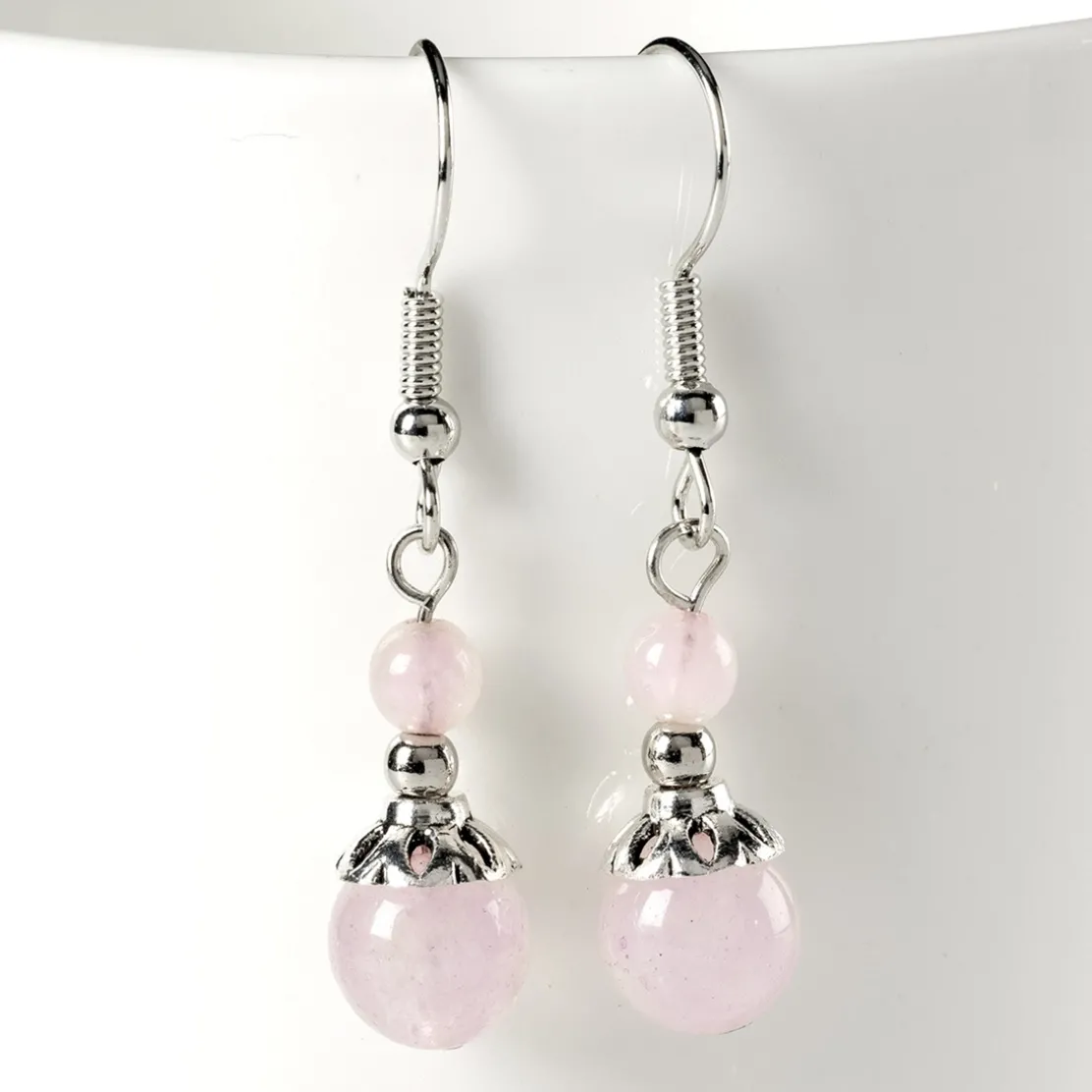 3 paires de boucles d'oreilles pierres