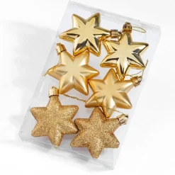 6 étoiles dorées Noël