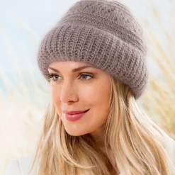 Bonnet angora "Calantha" marron glacé