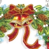 Couronne de poinsettias à diamanter