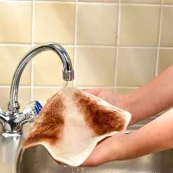 Lot de 6 carrés de ménage blancs en viscose de bambou