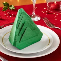 Lot de 10 serviettes sapin