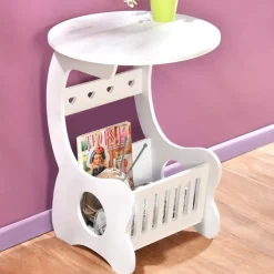 Meuble blanc rond