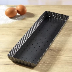 Moule tarte perforé rectangle Rectangle