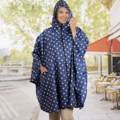 Poncho de pluie zippé Rose