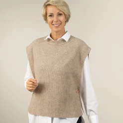Pull poncho beige