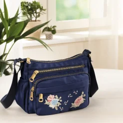Sac RFID multipoches brodé