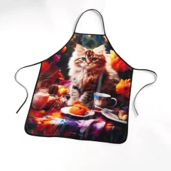 Tablier chat d'automne