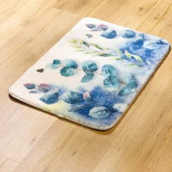 Tapis feuilles et papillons