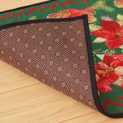 Tapis poinsettias vert