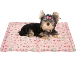 Tapis rafraîchissant fleurs roses